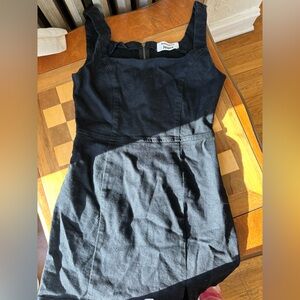 Reformation Denim Elastane Above Knee Mini Dress